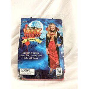 Vampire Victorian Halloween Dress Up Costume, 2 piece Size M 8-10